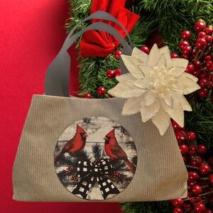 Elegant Gray Cardinal Tote Bag